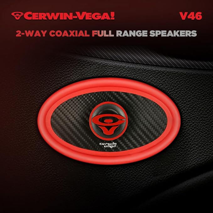 CERWIN-VEGA! V46 4"× 6" VEGA 2-Way 180 Watts 4 Ohm Coaxial Full Range Speakers(Pair)