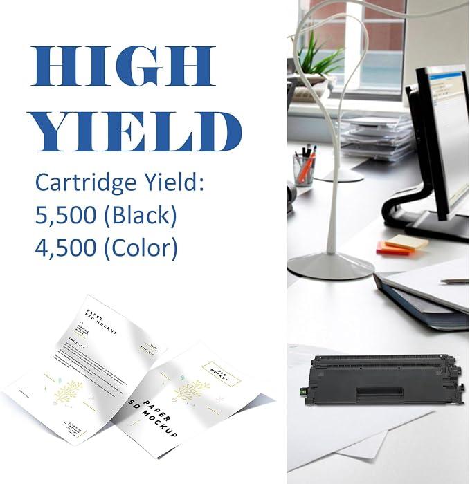 TN635XL TN635 Toner Cartridge Set MFC-L8930CDW HL-L8430CDW Compatible for Brother TN635XXL TN 635XL TN-635XL TN-635 for MFC-L8730CDW HL-L8570CDW MFC-L8970CDW HL-L8430CDWT MFC-EX575 Ink Printer 4 Pack