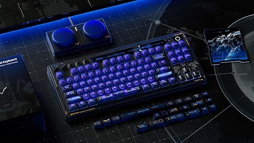 8BitDo Retro 87 Mechanical Keyboard with Hot-Swappable Kailh Switches, RGB Backlight, Programmable Buttons, Wireless 2.4G/Bluetooth/USB-C for Windows and Android - Mecha Break: Panther