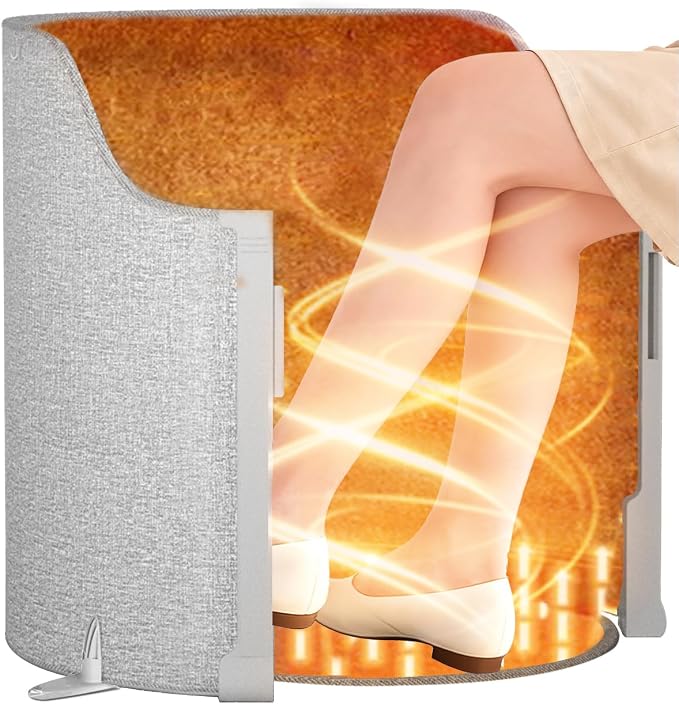 Under Desk Heater, 150W Quiet Foot Warmers for Feet with Detachable Foot Heating Pad, Graphene Radiant Heat Panel with Thermostat & Timer, Portable Energy-Saving for Office/Home chochoyah