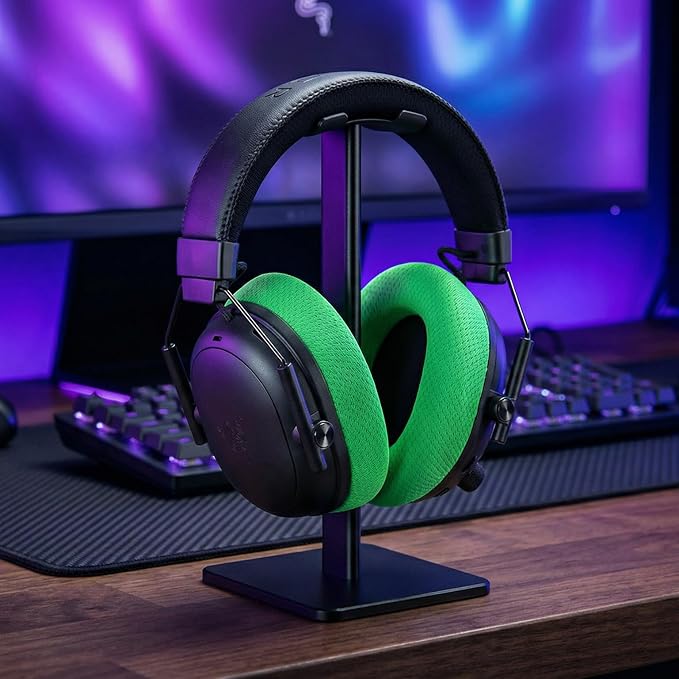 WC Freeze Blackshark V3 Pro – Cooling Gel Earpads Compatible with Razer BlackShark V3 Pro by Wicked Cushions | Enhanced Comfort, Cooling Gel Technology, Extra Thick | Neon Green