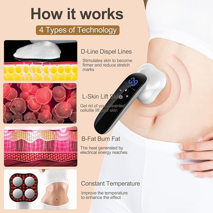 CENXIGO Body Sculpting Machine-Professional Cellulite Massage Tool for Legs, Belly, Hip, Arm,Portable Cellulite Massager for Women