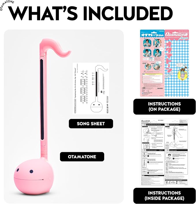 Otamatone Japanese Electronic Musical Instrument Portable Music Synthesizer from Japan by Maywa Denki Studio Award Winning, Educational Fun Gift for Children, Teen & Adults - Strawberry
