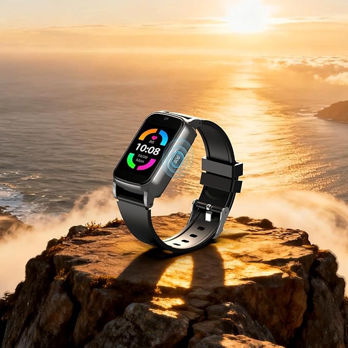 Senior GPS Smart Watch with Fall Detection - 4G LTE Elderly Smartwatch with Real-Time Location, SOS Alerts, and IP67 Waterproof - Ideal for Dementia/Alzheimer’s Safety (Black)