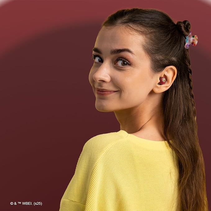iJoy Harry Potter Gryffindor Wireless Bluetooth Earbuds with Charging Case, Built-in Mic, 30 Hr Playtime, Officially Licensed | Harry Potter Gifts for Women, Men, Teens, Kids & All Fans of Gryffindor