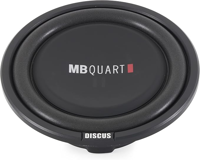 MB Quart DS Inch Shallow Space Saving Slim Subwoofer Car Speakers with Dual Voice Coil for Vehicle Sounds Audio Systems, Black