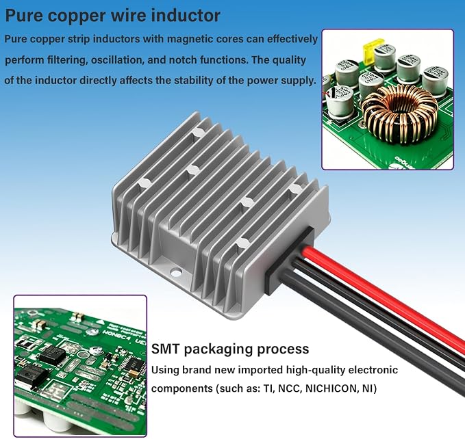 Starlink Mini 12V/24V to 30V Step Up Power Cable, 3.5A DC Converter Adapter for RV, Car & Camping, 9V-28V Input IP68 Waterproof Off-Grid Power Supply Cord(3Ft)