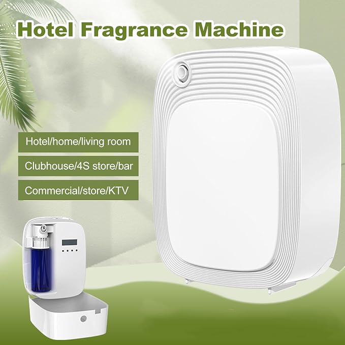 Fockety Scent Air Machine for Home, 200ML Smart Scent Diffuser, Portable Essential Oil Diffuser, Wall Mounted Aromatherapy Diffuser Cover Up to 500m³, for Large Room, Hotel, Office, Spa