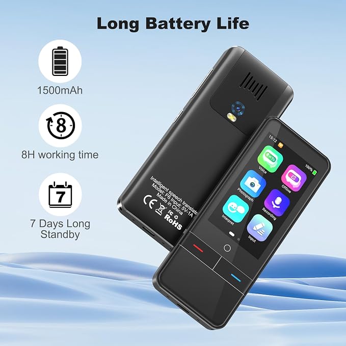 Language Translator Device No WiFi Needed, Instant Two-Way Voice Translator for All Languages, 139 Languages Online Offline Voice Text Photo Translation for Travelling Learning Business