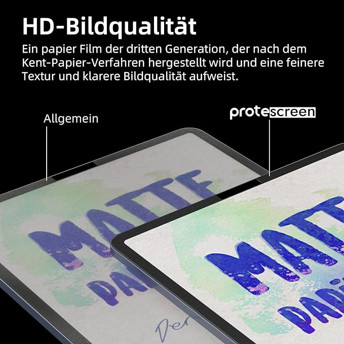 [Pack of 3] Paper Film for iPad 7th/8th/9th Generation (10.2 Inch, 2019/2020/2021), Matte Paper Film, Screen Protector for Writing Drawing