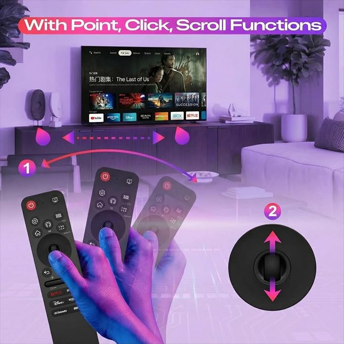 for LG TV Remote | LG Smart TVs (2019-2025 Models) | Voice Control & Pointer Function | Compatible with OLED/QNED/NanoCell/UHD 4K/8K TVs & Models MR25GA/MR24GA/MR23GA/MR22GA/MR21GA/MR20GA