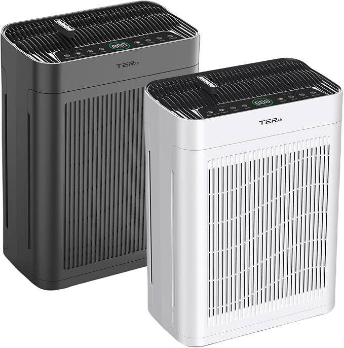 Air Purifier for Home Large Room Bedroom Up to 3000 Sq Ft, H13 Hepa Double-Sided Air Filter Purifier with PM 2.5 Display Air Quality Sensor, Air Cleaner for Bedroom, Dust, Pets, Smoke, Pollon 22dB