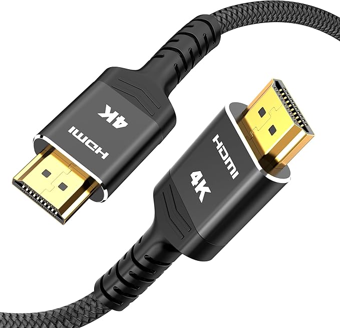 Highwings 4K HDMI Cable 18FT - 4K@60Hz HDR Braided HDMI Cord, 18Gbps High Speed with Ethernet/ARC, 3D, HDCP 2.2, ARC, Compatible for PS-5/4/3/4K HDTV/Monitor/Projector/Streaming Media