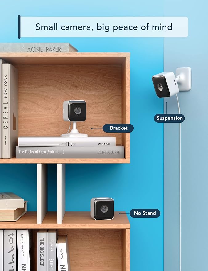 GNCC 2K Indoor Security Camera, 2 Packs Cameras for Home Security Wi-Fi Cameras, Motion/Sound Detection, Night Vision, 2-Way Audio, Real-Time Alert, Cloud & SD Card Storage, 2.4G WiFi Only