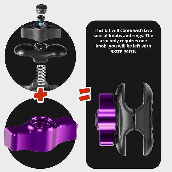 Tackform Link Vent Phone Mount Compatible with 2016-2023 Toyota Tacoma and 2014-2021 Toyota Tundra | Aluminum | Zero Slip | Compatible with MagSafe | Universal Magnetic Holder | 2" Arm | Purple Knob