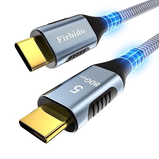 1.6FT for Thunderbolt 5 Cable, High Speed 80Gbps, 120Gbps Bandwidth, PD 240W, 16K@60Hz, 8K@165Hz, 4K@540Hz for Thunderbolt 4, iPhone 17, Razer Blade, SSD, USB4, Mac mini M4