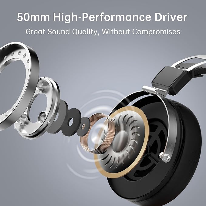 Wired Studio Headphones with 32Ω, Professional Over-Ear Monitor Headset for Recording Mixing DJ Podcast Audiophile, Detachable Cables & Comfortable Protein Leather, Stereo for Computer Guitar Amp