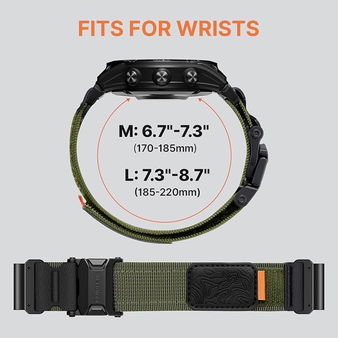 Bandletic Magnetic Bands Compatible with Garmin Fenix 5X Watch Band, 26mm Quick Fit Strap for Fenix 8 51mm/7X 6X Pro/5X Plus/3/3 HR/Instinct 2X 3 50mm/Enduro/Quatix Tactix 8 51mm/Epix Pro (Gen 2) 51mm