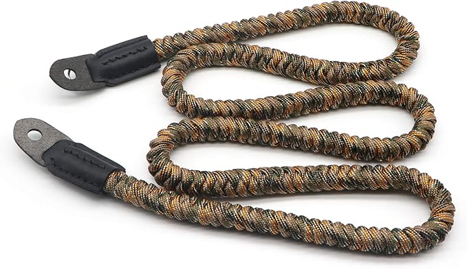 Paracord Woven Camera Neck Shoulder Strap Belt Hand Compatible with Canon Nikon Sony Olympus Pentax Fujifilm Panasonic SLR DSLR Digital Mirrorless Cameras 42 inch Camouflage