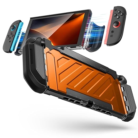 SUPCASE Unicorn Beetle Pro Case for Nintendo Switch 2 2025, [Military-Grade Protection] [Joy Con Remove Friendly] Dockable Integrated Cover Accessories Compatible with Switch 2, Coral