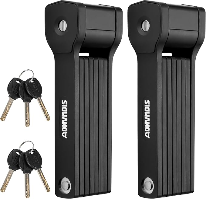 Folding Bike Lock Bicycle Scooter Folding Locks with 3Keys Heavy Duty Bike Lock with Easy Mounting Bracket Alloy Steel Foldable Lock