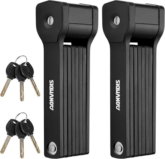 Folding Bike Lock Bicycle Scooter Folding Locks with 3Keys Heavy Duty Bike Lock with Easy Mounting Bracket Alloy Steel Foldable Lock