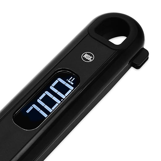 CDN DTF572 ProAccurate® Digital Thermometer - Folding Thermocouple Thermometer - Backlit Easy to Read Display - Stainless Steel Thin Tip Probe, Black