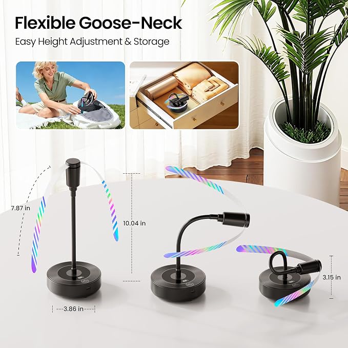 TriPole Fly Fans for Tables, 2000mAh Rechargeable Battery Operated Food Fan Lasts 20 Hrs with LED Display, Portable Fly Table Fan Indoor Outdoor for Picnic, Party, BBQ, Kitchen, Patio, 4 Pack