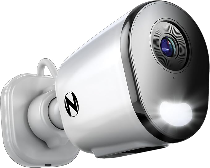 Night Owl FTD4 Add On Wired 2K Deterrence Cameras with 2-Way Audio - 1 Pack - White