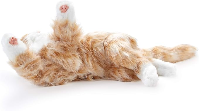 JOY FOR ALL - Orange Tabby Cat - Interactive Companion Pets - Realistic & Lifelike, 10.5 Inch