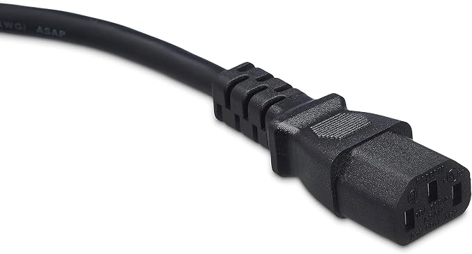 Amazon Basics Replacement Power Cord for Computer, Monitor, TV, 6 ft, 32 count, UL Listed, Black