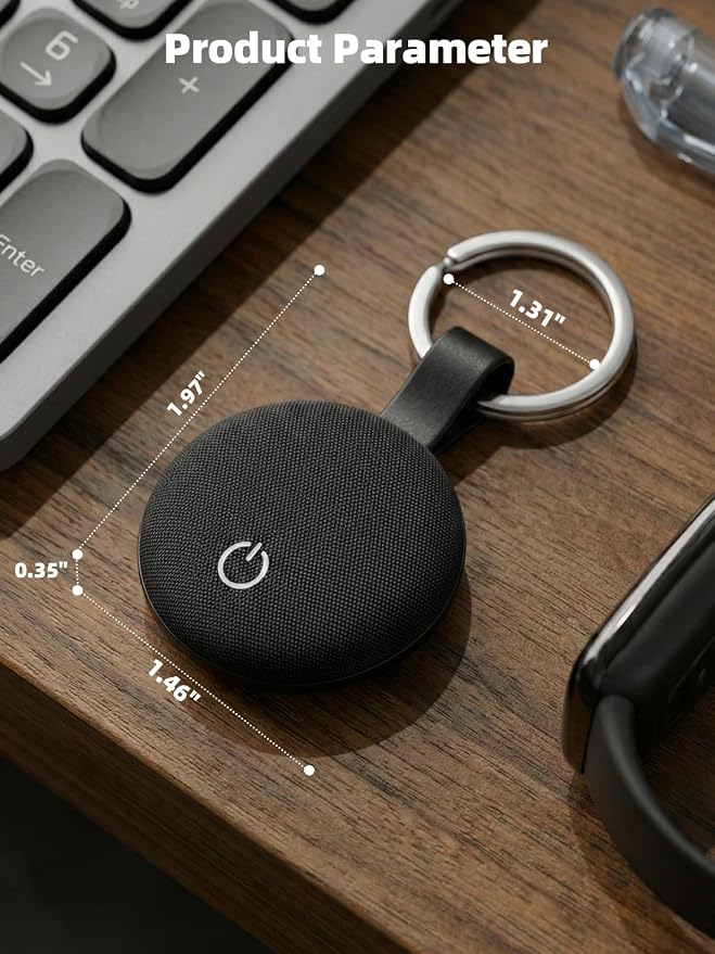 Air Tracker Smart Tags iOS & Android-4 Packs, Bluetooth Key Finder Locator with Sound, IP65 Waterproof Tracking Device, Replaceable Battery Item Finder for Luggage, Keys, Wallets, Backpack