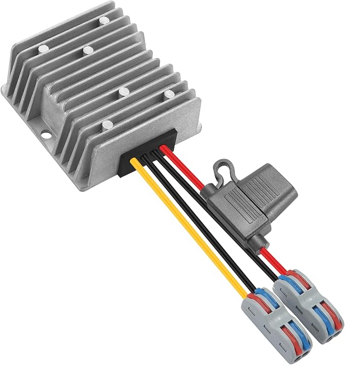 20-90V to 12V 20A 240W Waterproof DC-DC Buck Converter with Fuse | Step Down Converter for Automotive, Led Lights, Construction Sites, Tools