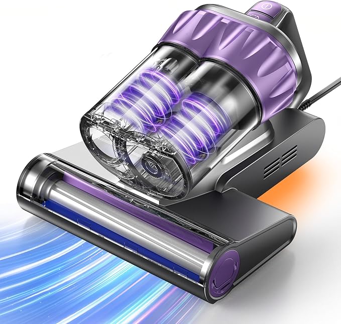 Mattress Vacuum Cleaner 18Kpa Bed Vacuum Cleaner with Smart Dust Sensor,253.7nm UV-C Light,HEPA Filter,150°F Heat,500W Powerful Handheld,for Bed,Sofa,Couch,CribMother's Day Gift Ideas for Women