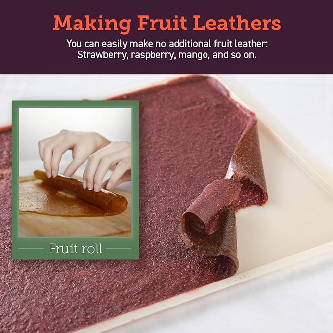 Cosori Food Dehydrator Accessories, Fruit Leather Roll Sheets for 6 Trays CP267-FD and Other Models, BPA-Free, C267-2FR, 2 Pack