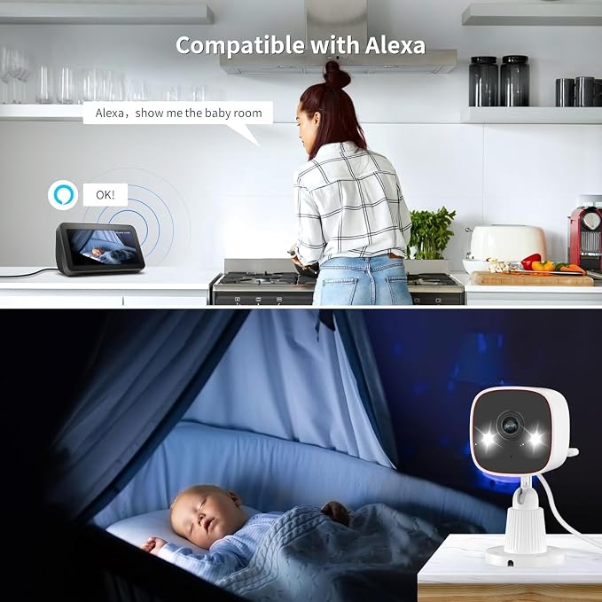Jennov 2K WiFi Security Camera Indoor/Outdoor, Plug-in Home Surveillance Cam with Color Night Vision, Human Motion Detection, 2-Way Audio, IP66 Waterproof, Baby & Pet Monitor, 5G/2.4G