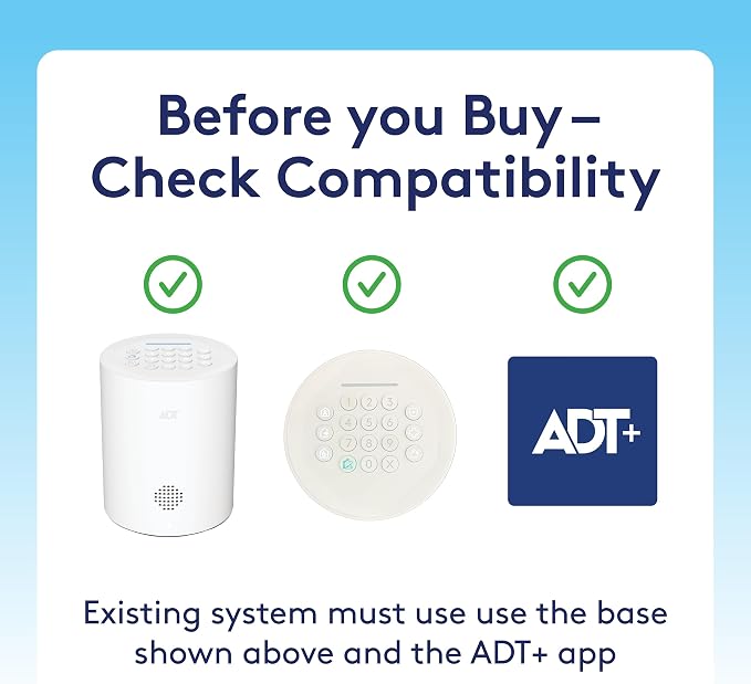 ADT Blu Door/Window Sensor 4-Pack, DIY Smart Home Security, Wireless Door and Window Alarm Sensor with Tamper Alerts, Convenience Mode for Drawers and Cabinets - Compatible with ADT Blu Systems