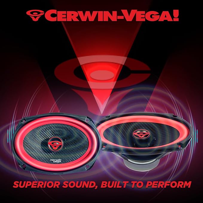 CERWIN-VEGA! V69 6"× 9" VEGA 2-Way 420 Watts 4 Ohm Copaxial Full Range Speakers(Pair)