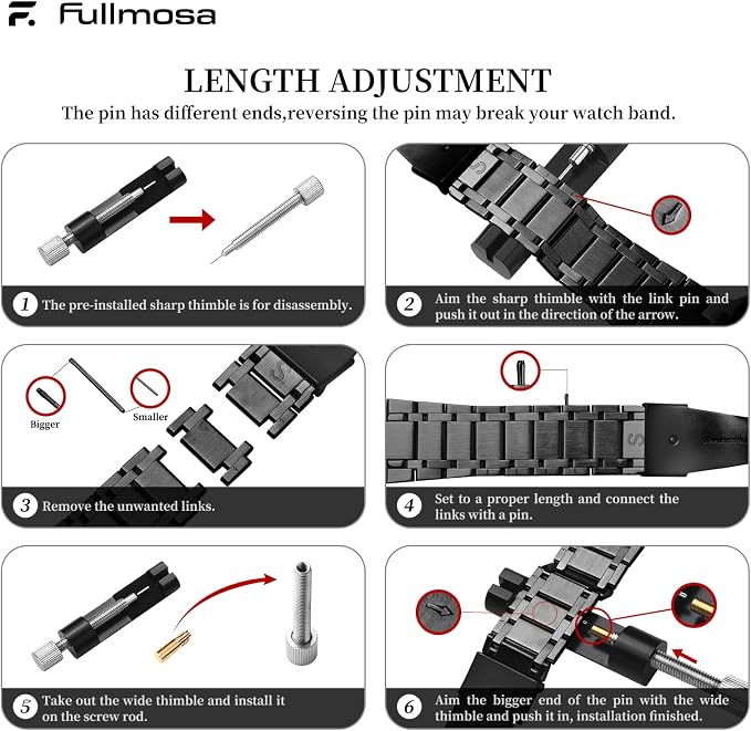 Fullmosa Bands Compatible with Apple Watch Band 42mm Series 11 10, Stainless Steel iWatch Band with Case for Apple Watch, Black