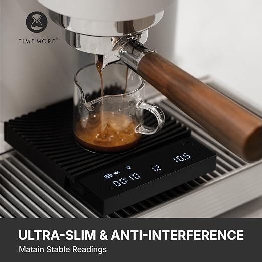 TIMEMORE Black Mirror Basic 3.0 Coffee Scale, Espresso Scale with Timer, Flow Rate & Brew Ratio, 3 Brewing Modes, 0.1g High Precision Rechargeable Digital Scale for Pour Over, Espresso - Black