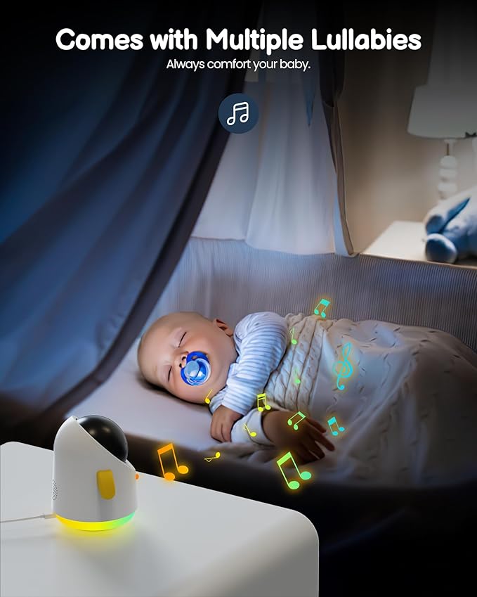 Baby Monitor with 2 Cameras and Audio WiFi/No WiFi: Baby Monitor WiFi Smartphone APP Control NightVision 4.3' Screen Smart Video Baby Monitor with Remote PTZ 2-Way Talk Motion & Cry Alert iOS/Android