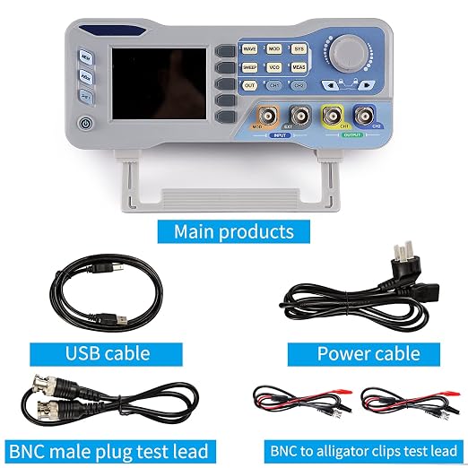 Koolertron DDS Signal Generator Counter, 2.8in Screen Display 60MHz High Precision Dual-Channel Arbitrary Waveform Generator Frequency Meter 275MSa/s Function Generators for Scientific,Laboratories
