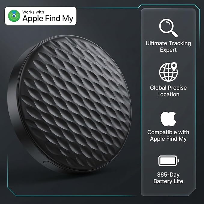 Mini GPS Tracker for Vehicles, Hidden Tracking Device for Vehicles, Car Tracker No Subscription Work with Find My (iOS Only), for Kids, Dogs, Key, Luggage (4)