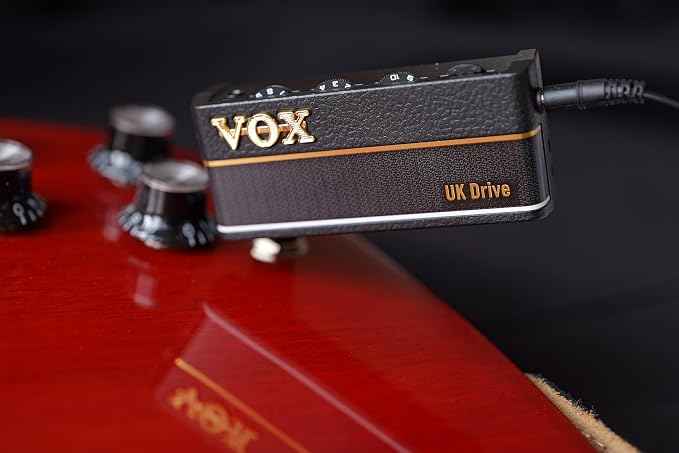 Vox amPlug 3 UK Drive Headphone Guitar Amplifier w/ 2 Channels, Stereo Effects, Built-in Rhythms, and Aux in Jack