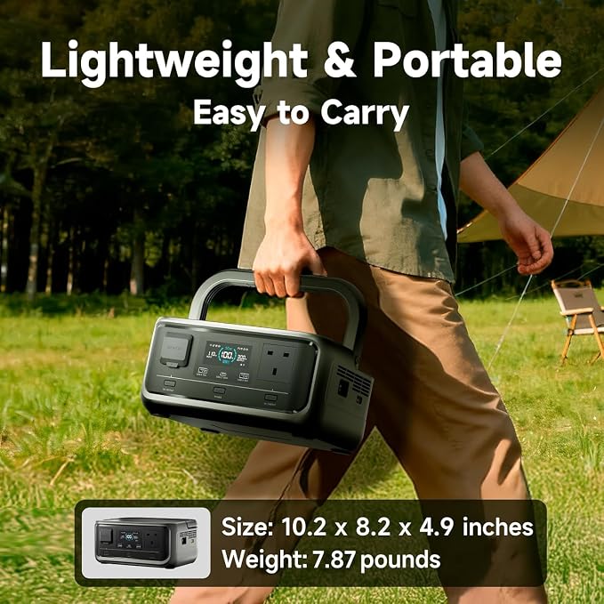 ALLPOWERS VOLIX P300 Portable Power Station with Solar Panel SF100 Included, 256Wh LiFePO4 Battery, UPS<20ms, 300W Solar Generator (600W Peak) with 100W Solar Panel for Home, Emergencies & Outdoor Use