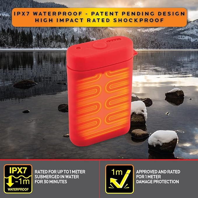 POWERPAW Rechargeable Hand Warmer Portable Electric Hand Heater 3 Heat Levels 5000mAh Battery USB-C Reusable Pocket Warmer for Cold Hands
