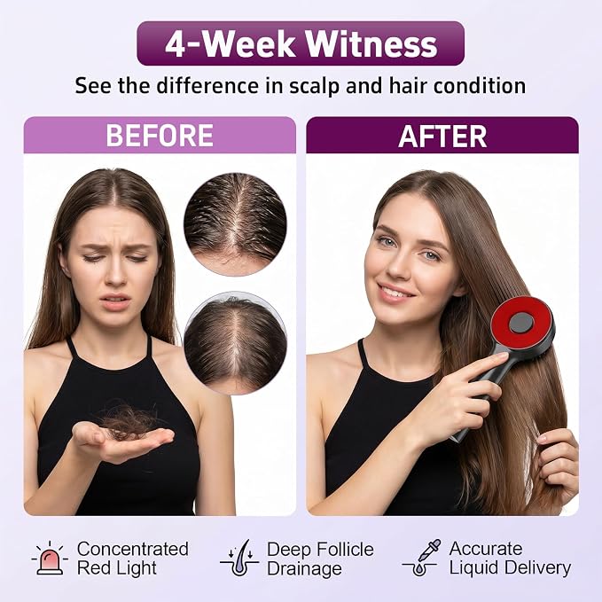 3-in-1 Electric Scalp Massager for Hair Growth, Head Massager with Oil Applicator, IPX7 Waterproof Scalp Brush for Men & Women, Home & Travel Use