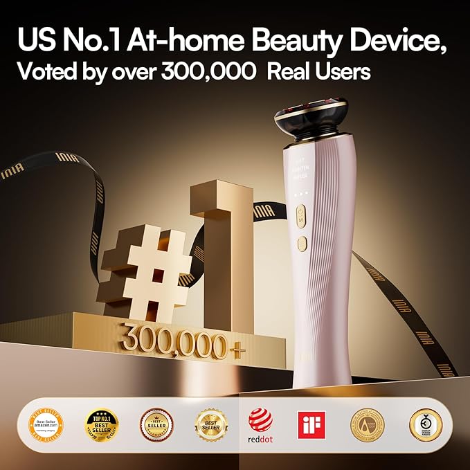 INIA 3-in-1 Red Light Therapy for Face and Neck Beauty Device for Puffiness & Skin Firming Skincare Tool