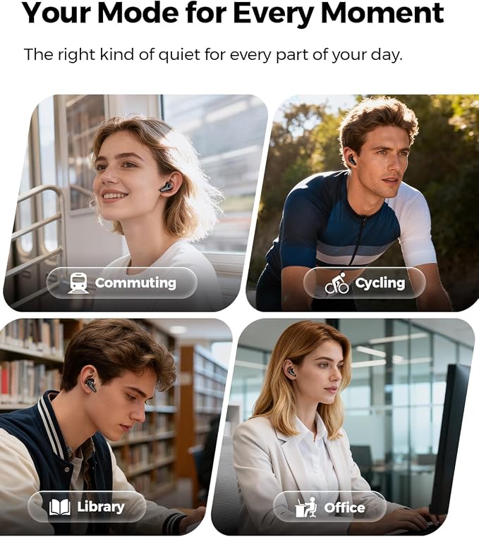 SOUNDPEATS C30 Hybrid ANC Earbuds with LDAC Hi-Res Audio, 52H Playtime -52dB Adaptive Noise Cancelling Wireless Earbuds, 6-Mic Clear Call, 12mm Driver, Bluetooth 6.0, Multi-Point, IP54 for Work/Travel