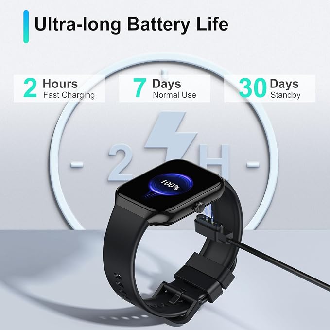 Smart Watch(Answer/Make Call), 1.96"HD Smartwatch for Men Women with Heart Rate/Sleep Monitor/Pedometer, 2025 New Activity Fitness Watch 113+ Sport Modes, IP68 Waterproof Running Watch for Android iOS